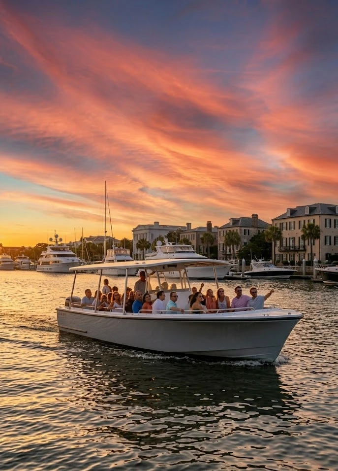 Charleston Water Taxi | Scenic Sunset Harbor Cruises & Tours